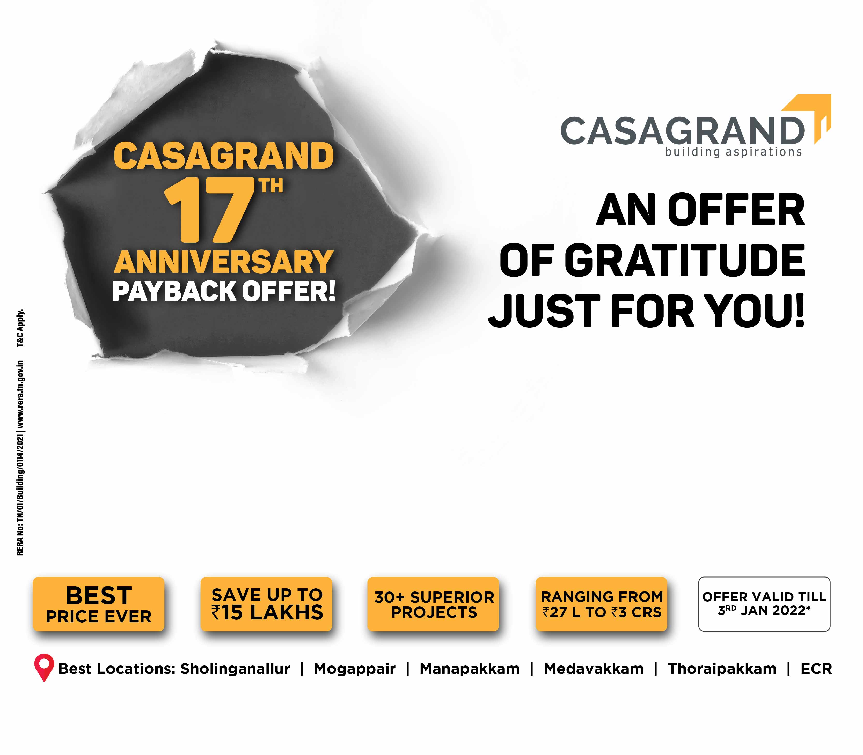 Wishing Casagrand on its 17th Anniversary